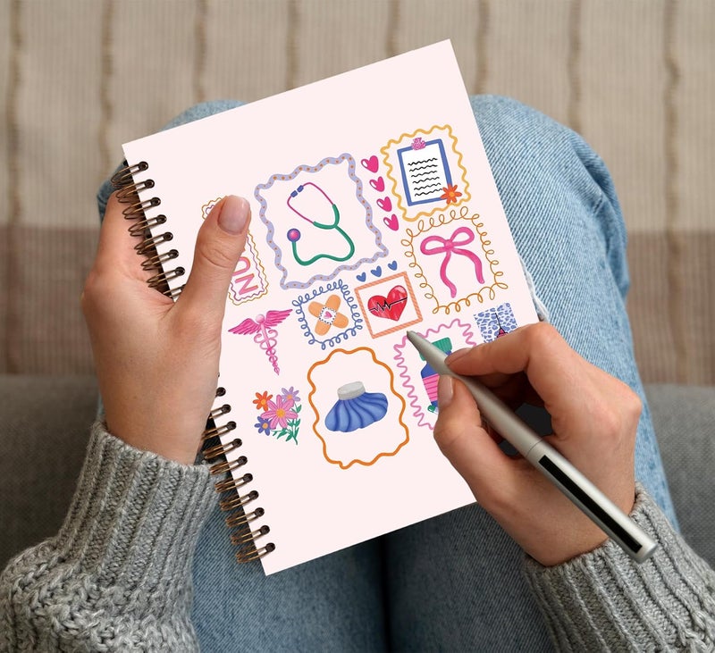 KDHTY Medical Notebook Journal,Doctor Nurse Spiral Notebook,Medical Student Gifts,Nursing Student Gift,Nurse Appreciation Gifts,Nurse Supplies,Pink Nurse Hardcover Spiral Journal Notebook,5.5x8.3 - Image 4
